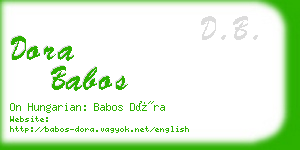 dora babos business card